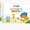 alfabeto movel 80 peças com livro de atividades